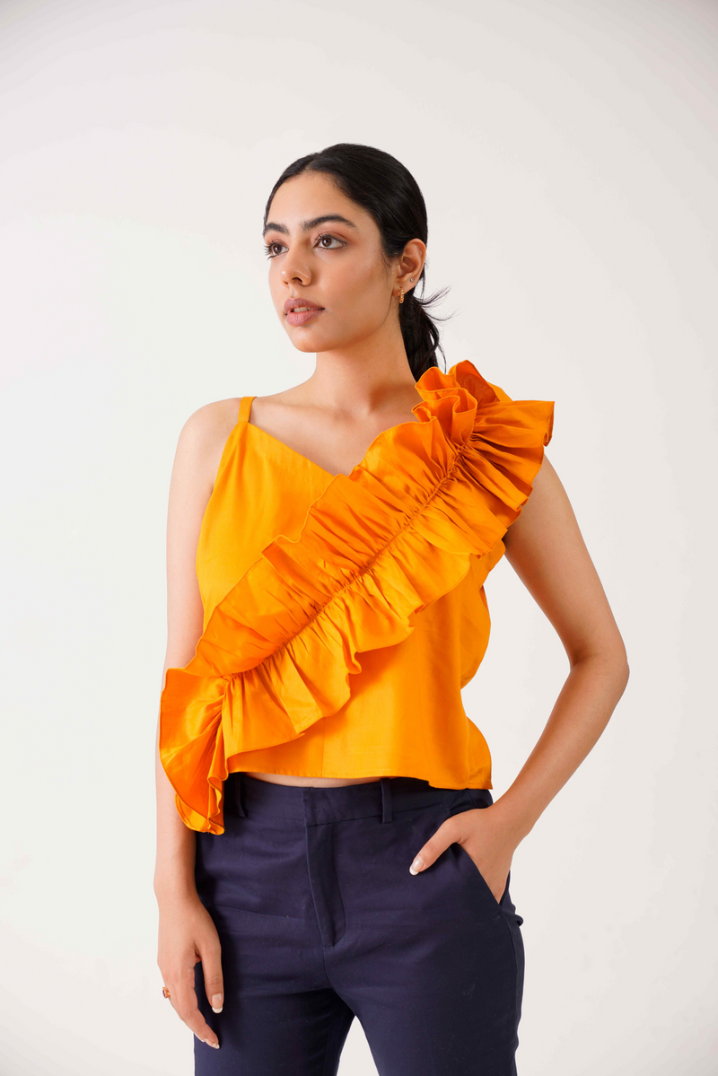 MIA COTTON RUFFLE TOP