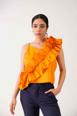 MIA COTTON RUFFLE TOP